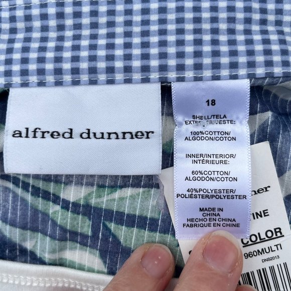 Alfred Dunner Floral 2 Piece Floral Button‎ Down With Tank Size 18 - NEW - Picture 7 of 7